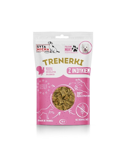 SYTA MICHA Treningówki z indykiem dla psa 80g