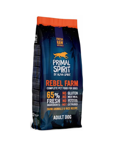 PRIMAL SPIRIT Rebel Farm weiches Hundefutter Huhn und Fisch 12 kg