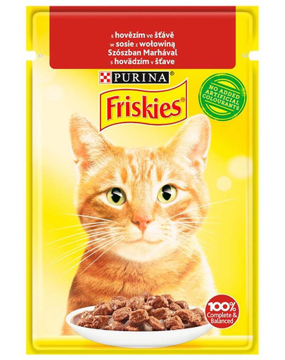 FRISKIES Rindfleisch 85g Nassfutter für Katzen