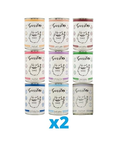 GUSSTO Cat mix Geschmacks 18x400 g