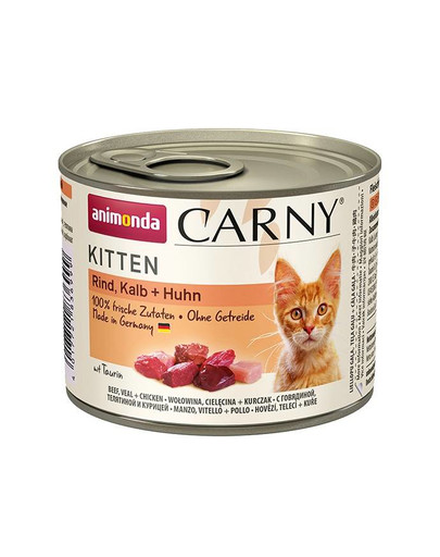 ANIMONDA Carny Kitten RIND, KALB + HUHN 200 g