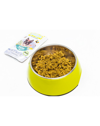 ARUBA Dog Organic Nassfutter für Hunde Lachs mit Quinoa, Bok Choy und Kurkuma 100 g