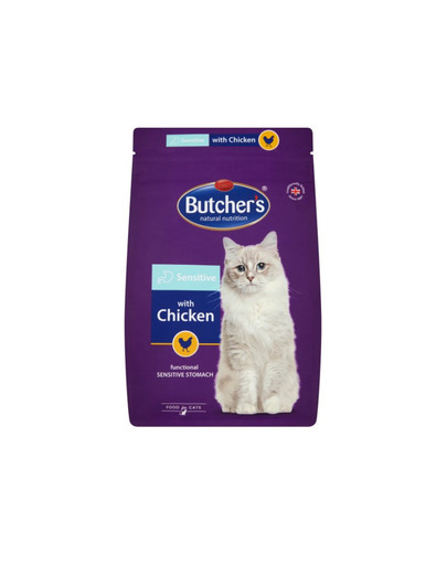 BUTCHER'S Functional Cat Dry Sensitive mit Huhn 800 g