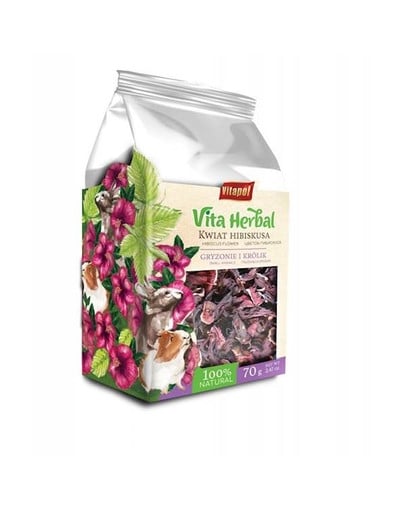 VITAPOL Vita Herbal für Nagetiere und Kaninchen, Hibiskus 70g