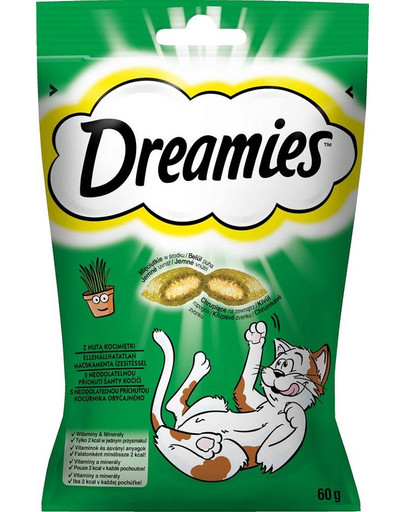 DREAMIES 60 g Katzenminze-Leckerli mit einem Hauch von Katzenminze