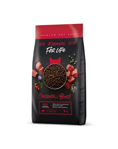FITMIN Cat For Life Castrate Beef 8 kg