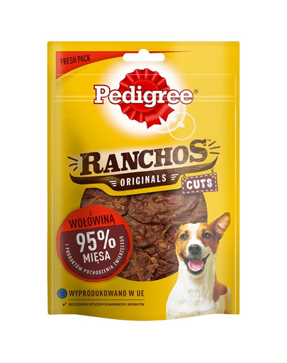 PEDIGREE Ranchos Originals Cuts 6x65g Hundeleckerli mit Rindfleisch