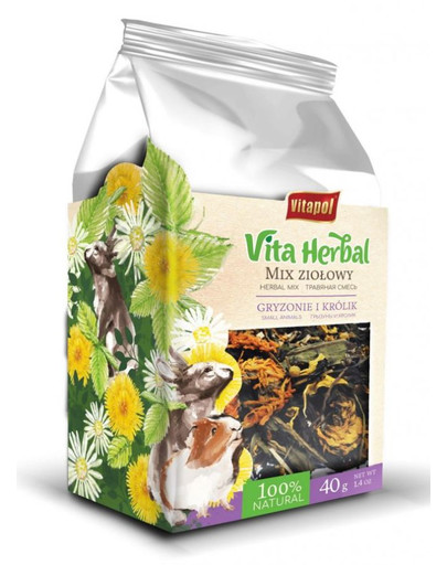 VITAPOL Vitaherbal Mix pflanzliche Nagetiere und Kaninchen 40 g