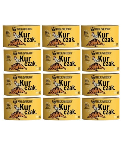 PAKA ZWIERZAKA Huhn Nassfutter für Katzen 12 x 200 g