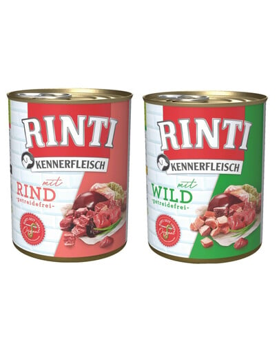 RINTI Kennerfleisch 12 x Rind 800 g + 12 x Wild 800 g