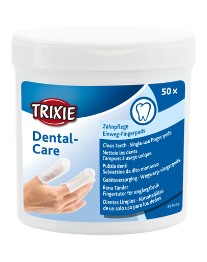 TRIXIE Dental Care saubere Zähne Reinigung Fingerpads 50 Stück