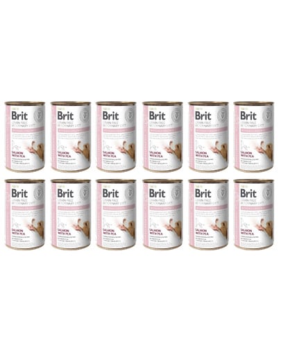 BRIT Veterinary Diet Hypoallergenic Salmon&Pea Allergikerfutter für Hunde 12x400g