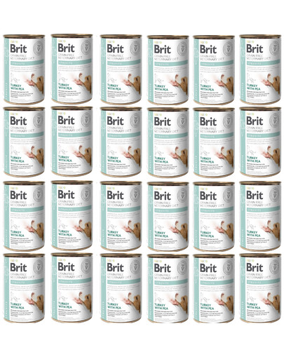 BRIT Veterinary Diet Struvite Turkey&Pea bei Harnwegserkrankungen für Hunde 24x400g