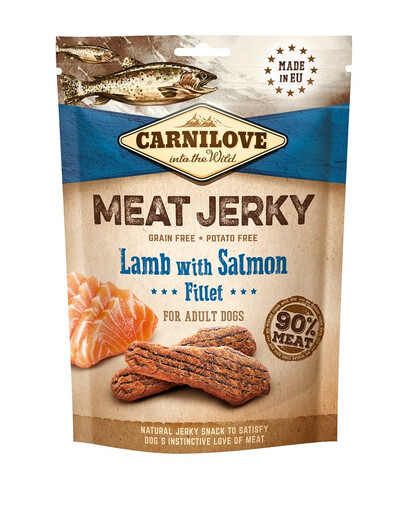 CARNILOVE Jerky Lamb with Salmon fillet 100g Lammfleisch mit Lachsfilet