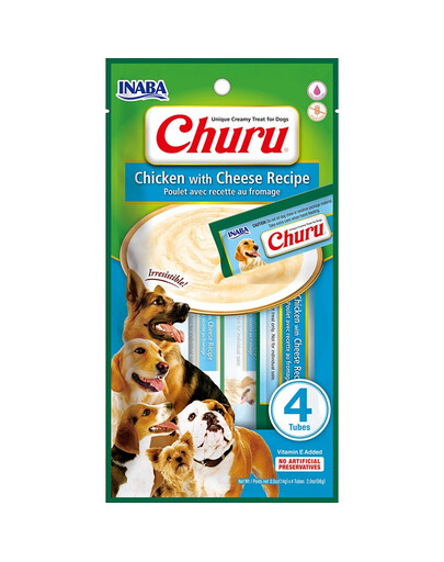 INABA Churu Chicken with cheese 4x14g kurczak z serem dla psa