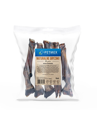 PETMEX Noga barania 5 szt. naturalny gryzak dla psa