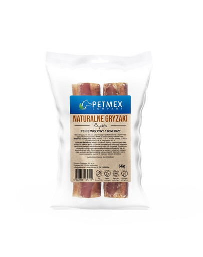 PETMEX Rindfleisch Penis schneiden 12cm 2pcs natürlichen Hund kauen