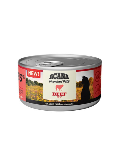 ACANA Premium Pate Beef Rinderpastete für Katzen 8 x 85 g