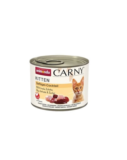 ANIMONDA Carny Kitten Geflügelcocktail 6x 200 g für Kätzchen