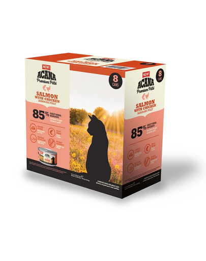 ACANA Premium Pate Salmon & Chicken Lachs- und Hühnerpastete für Katzen 8 x 85 g