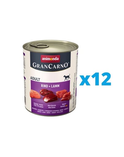 ANIMONDA GranCarno Original Adult RIND + LAMM 12 x 400 g