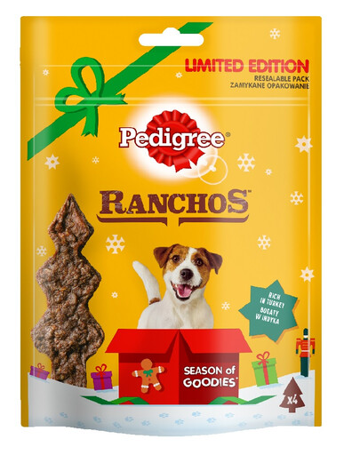PEDIGREE Ranchos Leckerli mit Putengeschmack für ausgewachsene Hunde 7 x 52 g