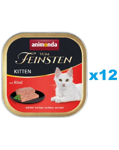 ANIMONDA Vom Feinsten Kitten mit Rindfleisch 12x 100 g