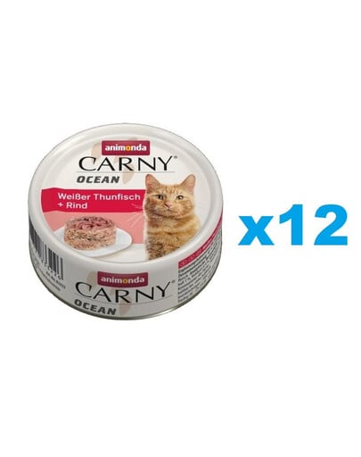 ANIMONDA Carny ocean - weißer Thunfisch und Rindfleisch 12x80g