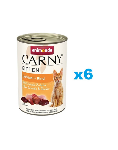 ANIMONDA Carny Kitten Poultry&Beef 6x400 g
