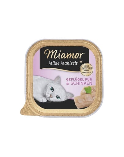 MIAMOR Milde Mahlzeit Poultry Pure&Ham 100g