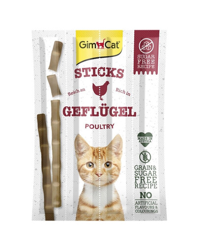 GIMCAT Sticks Poultry 4Stück Geflügelstäbchen