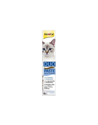 GIMCAT Duo Multi-Vitamin Paste 50 g Katzenpaste Thunfisch und 12 Vitamine