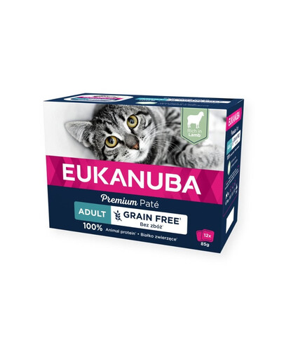 EUKANUBA Grain Free Adult Lamm-Pastete 12 x 85 g
