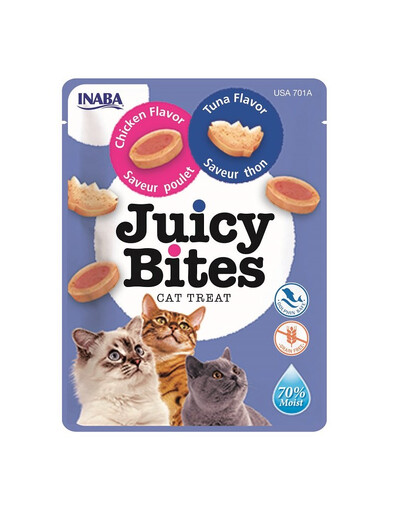 INABA Juicy Bites Leckerli mit Thunfisch und Huhn für Katzen 33,9 g (3x11,3 g)