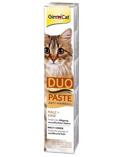 GIMCAT Duo Paste Anti-Hairball Malt&Cheese 50 g Katzenbestäubungspaste