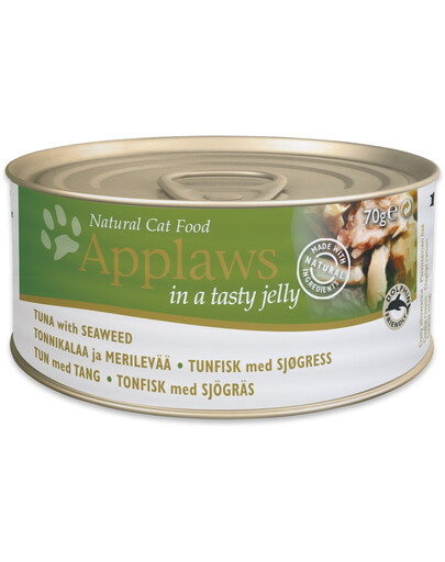 APPLAWS Cat Thunfisch mit Seetang in Gelee für Katzen 24x70g