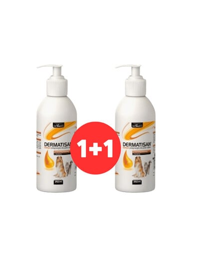 VET-AGRO Dermatisan Shampoo gegen Seborrhoe mit Biosulphur 250 ml + 1 Shampoo GRATIS