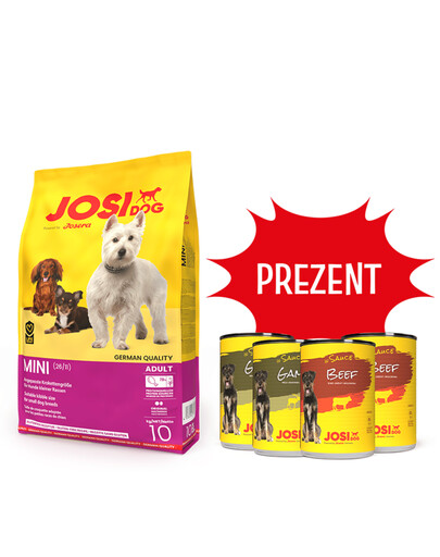 JOSERA JosiDog Mini 10kg + 4 Dosen GRATIS