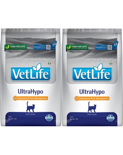 FARMINA Vet Life Cat UltraHypo Futter für Katzen mit Verdauungsproblemen 2x 5kg