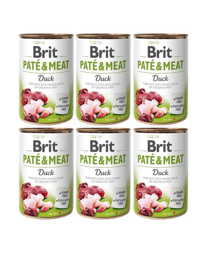 BRIT Pate&Meat duck 6 x 400 g Entenpastete für Hunde