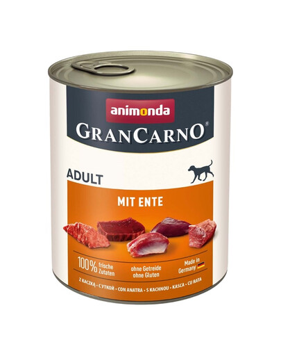 ANIMONDA GranCarno Nassfutter mit Ente für adulte Hunde getreidefrei 800 g