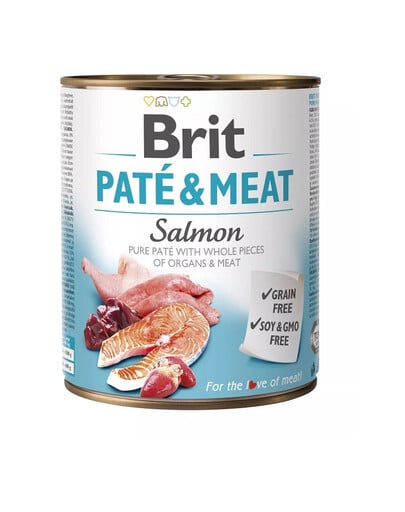 BRIT Pate&Meat salmon 800 g Lachspasteten für Hunde