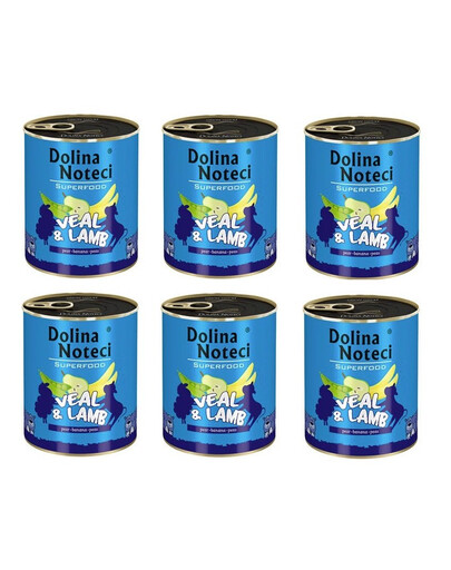 DOLINA NOTECI Premium SuperFood Kalb- und Lammfleisch 800 g x 6