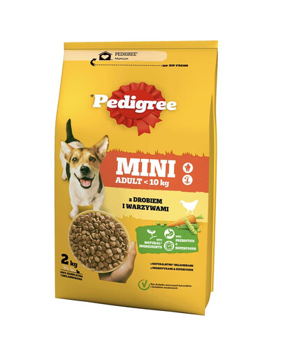 PEDIGREE Vital Protection Mini 2kg mit Huhn und Gemüse für ausgewachsene Hunde kleiner Rassen