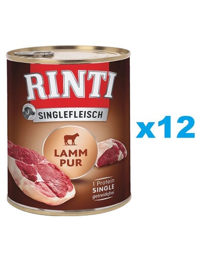 RINTI Singlefleisch Pure Monoprotein Lamm 12x800g