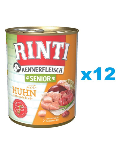 RINTI Kennerfleish Senior Chicken 12 x 800 g mit Huhn für ältere Hunde