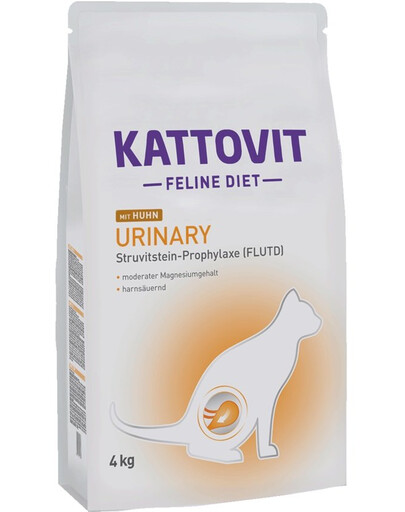 KATTOVIT Feline Diet Urinary Huhn Trockenfutter 4 kg + Nassfutter 6x85 g