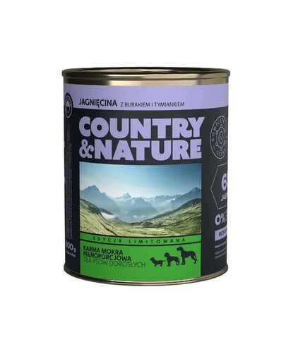 COUNTRY&NATURE Getreidefreies Lammfleischfutter 800 g