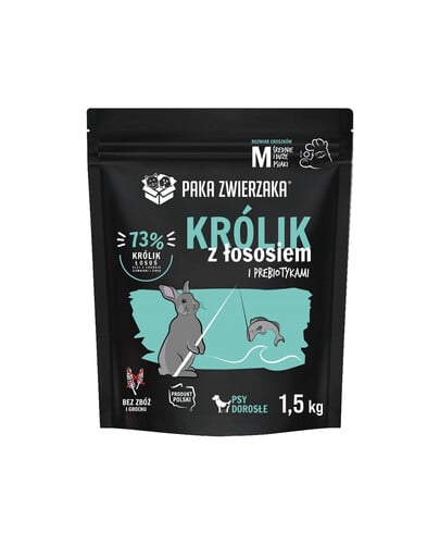 PAKA ZWIERZAKA Seventh Heaven Trockenfutter Kaninchen mit Lachs M 1,5kg