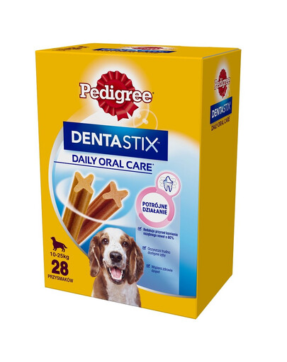 PEDIGREE DentaStix (mittlere Rassen) Zahnsnack für Hunde 28 Stück 4x 180g